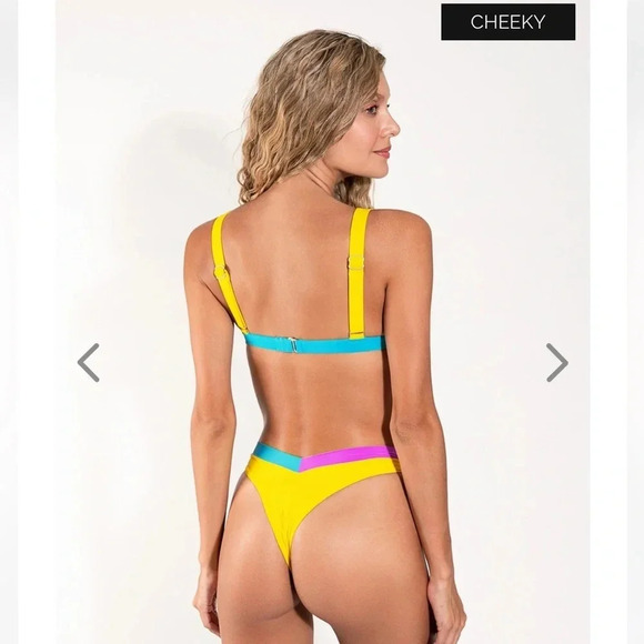 NWT OneOne Swimwear Bikini SET Brighton Red Blue Purple Yellow NEW Jesse Kameron - Picture 7 of 17